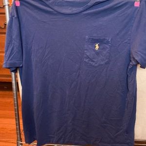Mens Blue Polo with front pocket